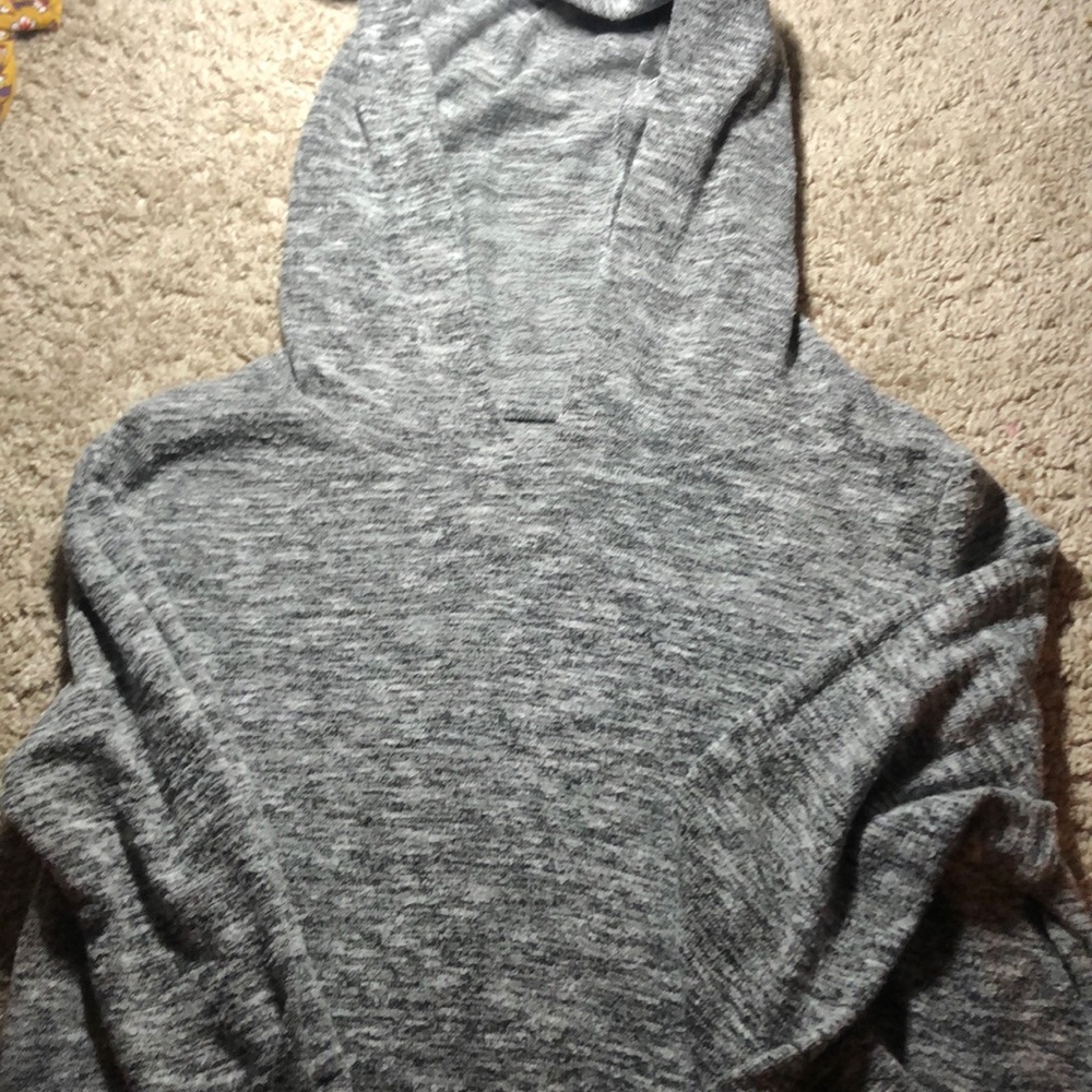 Aero postal cropped grey hoodie